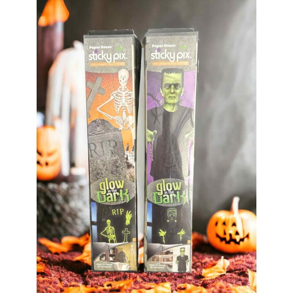 Sticky Pix by Paper House productions. Glow in the dark Adhesive Wall Decor